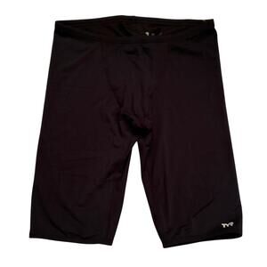 TYR Men's Standard Durafast One Jammer Swimsuit Shorts Black UPF Size 38 / XL